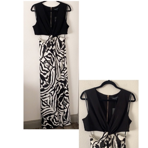 Marciano Cut Out Knot Slit Maxi Dress - Picture 1 of 16